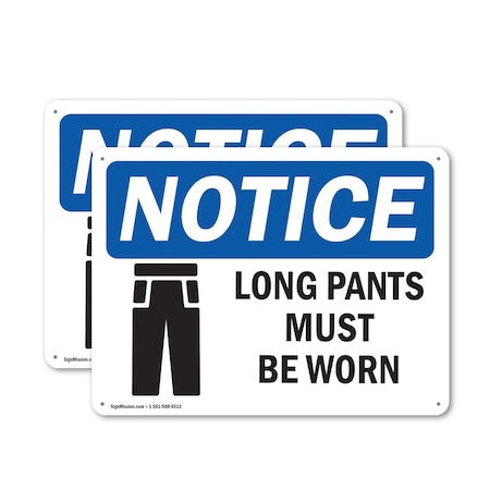 Signmission 7 in Height, 10 in Width, Plastic, Rectangle OS-2PACK-NS-P-710-L-15908